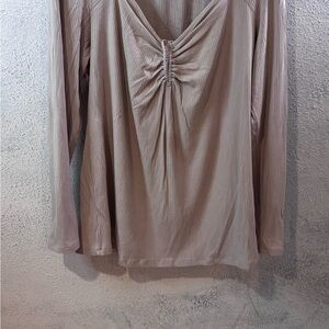 Torrid Ribbed Knit Top in Light Beige